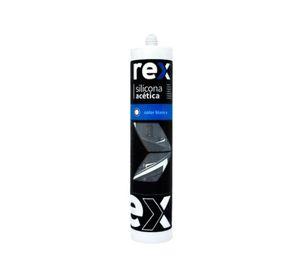 Silicona Acetica Blanca con Fungicida Rex Cartucho 300 ml