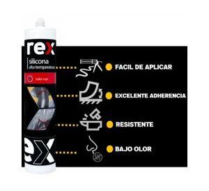 Silicona Alta Temperatura Rojo 300ML REX
