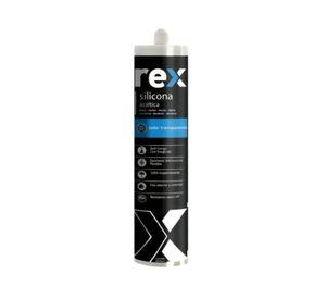Silicona Acética Transparente con Fungicida Rex Cartucho 300 ml