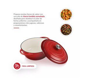 Olla Cacerola De Hierro Fundido Antiadherente 24cm