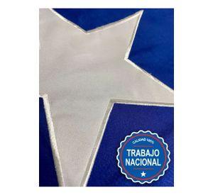 Bandera chilena 140 x 210 cm bordada de alta calidad nacional