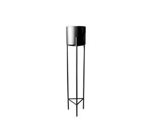 Macetero Pedestal Negro Set de 3 Piezas