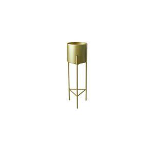 Macetero Pedestal Dorado Set de 3 Piezas