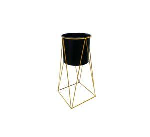 Maceta Macetero Pedestal Decorativo Negro