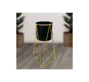Maceta Macetero Pedestal Decorativo Negro