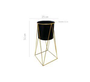 Maceta Macetero Pedestal Decorativo Negro
