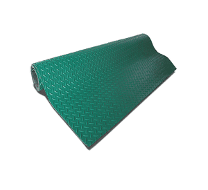 Piso Rollo Diamantado Antiestática Verde 3mmx1,2 x10mts