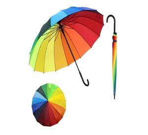 Paraguas Arcoiris Grande Automatico 16 Varillas Reforzado