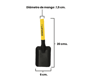 Pala recta de mano Metálico para Jardinería Niños Stanley Jr.