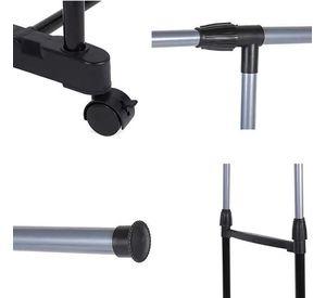 Tendedero Alargable Largo Ajustable Con Ruedas Para Ropa