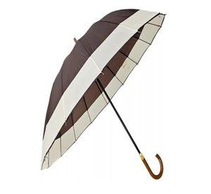 Paraguas Automatico Impermeable 16 Varillas Marron