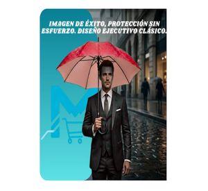 Paraguas Ejecutivo Automatico 100cm Proteccion Uv Reforzado Rojo