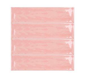 Cerámica Flow Velvet Pink rosado 7.7x30.5 cm 1.17 m2