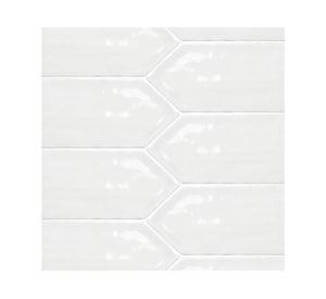 Cerámica Flow Picket White blanco 7.7x30.5 cm 1.1 m2