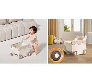 Caminador mini wagon beige 52x43x48 cm