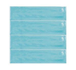 Cerámica Flow Atoll Blue celeste 7.7x30.5 cm 1.17 m2