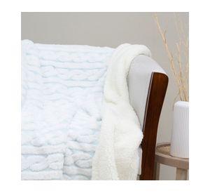 Manta Jacquard Two Tones blanco 127x152 cm