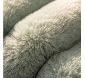 Set 2 Fundas de Cojín Sherpa Suave por Capas Celeste 45x45 cm Colección Hygge Menta