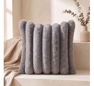 Set 2 Fundas de Cojín Sherpa Suave por Capas Lila 45x45 cm Colección Hygge Lavanda