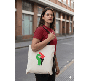 Tote Bag Asas Negras Palestina Libre Estampado 38x42 Cm Algodón