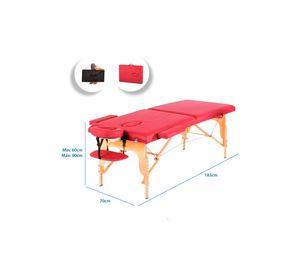 Camilla para masajes IGCM2-MB 2 cuerpos burdeo + bolso de transporte