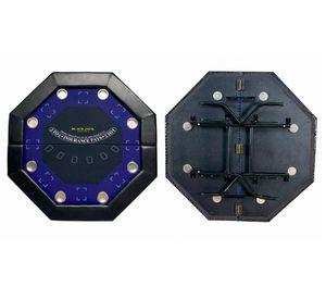 Mesa póker octagonal plegable 8 jugadores 76.2x122 cm