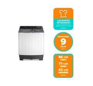 Lavadora semi automática MWMSAT9W carga superior 9 kg blanco