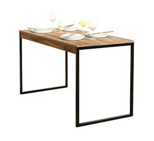 Mesa auxiliar multiuso Metalic café negro 74.5x60x136 cm