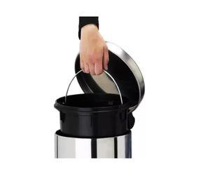 Basurero Papelero Pedal 8 Litros Acero Inoxidable Taumm
