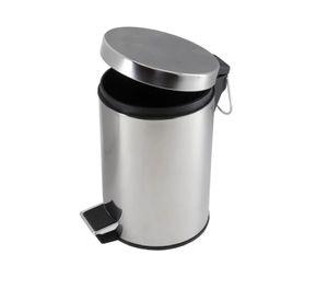 Basurero Papelero Pedal 3 Litros Acero Inoxidable Taumm