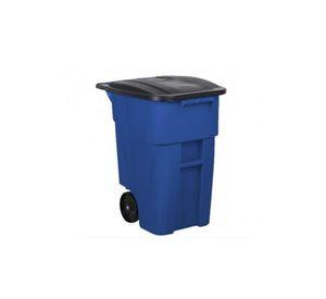 CONTENEDOR BRUTE C/RUEDA Y TAPA AZUL