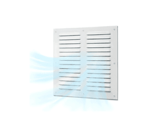 Celosia De Ventilacion Aluminio 30x30 Cm Blanca Rejilla