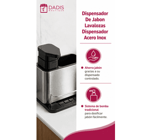 Dispensador De Jabon Lavalozas Dispensador Acero Inox