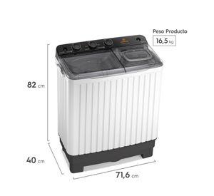 Lavadora Semi Automática Mademsa 6kg Carga Superior MWMSAT6W
