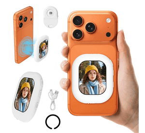 Mini Espejo Pantalla Selfie Magnetica Luz Led Celular Usb c