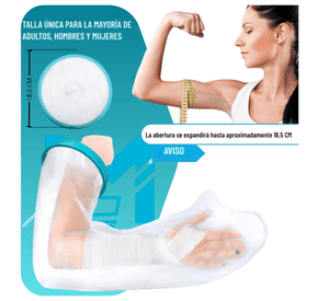 Protector Funda Yeso Brazo Completo Adulto 100 Impermeable