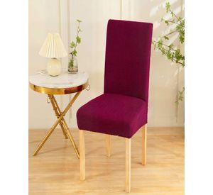 SET DE 6 FUNDAS DE SILLA CON DISEÑO TEXTURIZADO COLORROJO