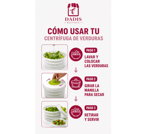 Centrifuga De Verduras Secador De Lechuga Secador 3lts
