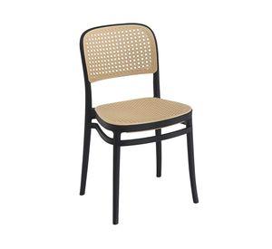 Juego comedor 4 sillas Loft café 75x60x60 cm
