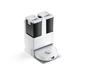 Robot aspiradora JONR T5 Lite con base de secado y lavado de mopa, dos mopas giratorias, LDS