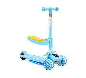 Scooter plegable azul asiento música led