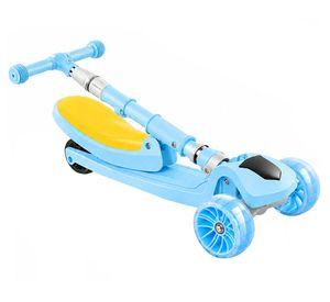 Scooter plegable azul asiento música led