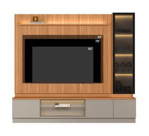 Home TV 75" Magnuss  2 cajones 1 puerta cinamom gray
