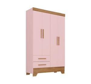 Clóset 4 puertas 2 cajones Bambole rosado 180x108.4x40 cm