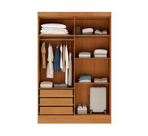 Clóset 4 puertas 3 cajones New Creta cinamomo|cappuccino 217x127.6x46.5 cm