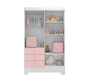 Clóset 4 puertas 3 cajones Ciranda rosado 180x108.4x40 cm