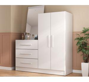 Cómoda Duna branco/fosco 2 puertas 3 cajones