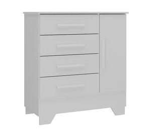 Cómoda Catavento blanco 1 Puerta 4 cajones