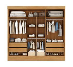 Clóset 2 puertas 4 cajones Flora cinamomo|cappuccino 200.5x180x46.5 cm