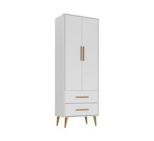 Clóset 2 puertas 2 cajones Encanto blanco 195x70.8x40 cm